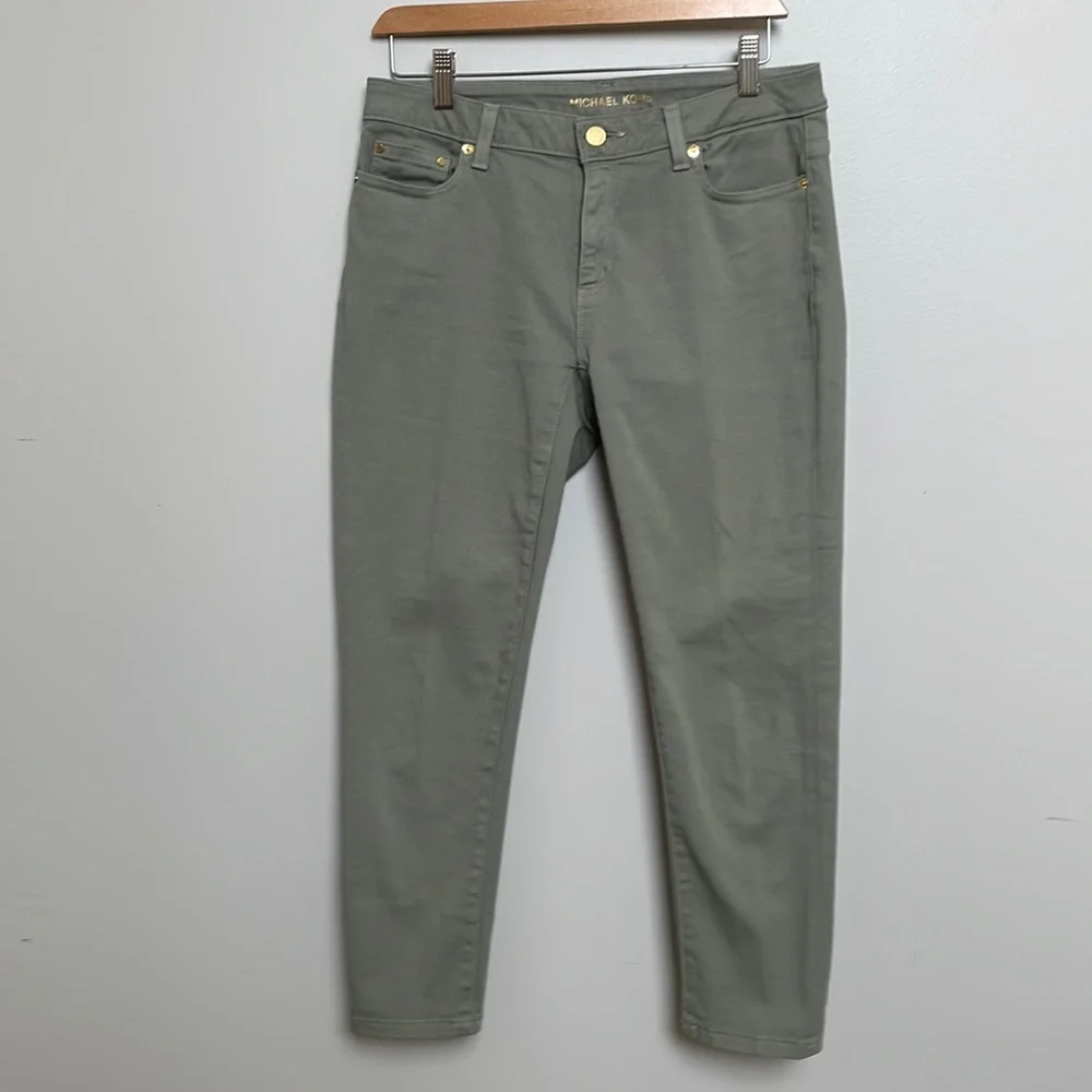 Michael Kors Ankle Length Green Jeans Size 6